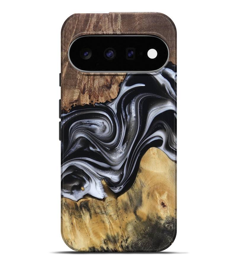Pixel 11 Pro XL Wood Live Edge Phone Case - Raina (Black & White, 812952)