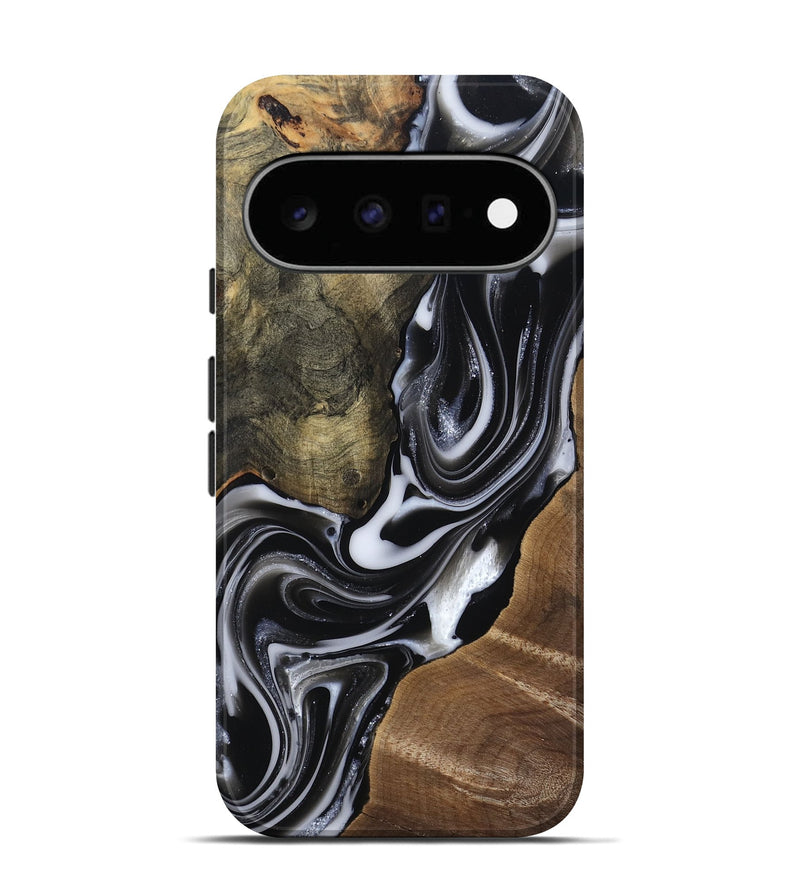 Pixel 11 Wood Live Edge Phone Case - Shawna (Black & White, 812953)
