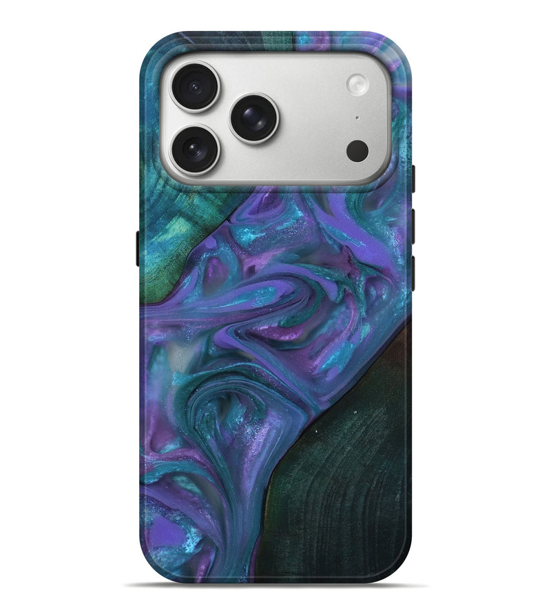 iPhone 17 Pro Max Wood Live Edge Phone Case - Jenni (Purple, 812956)