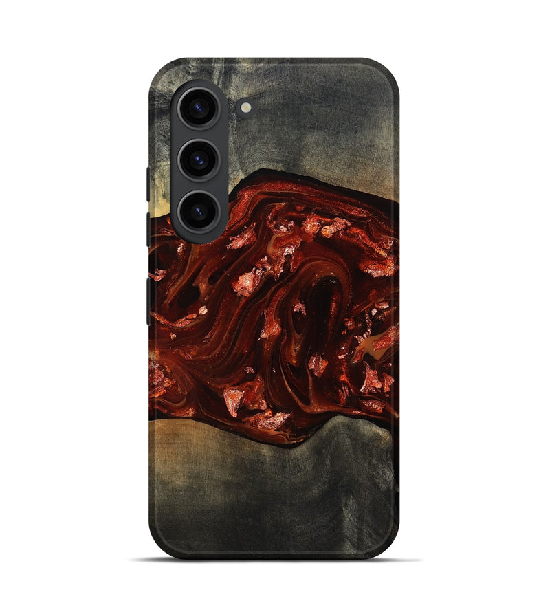 Galaxy S23 Wood Live Edge Phone Case - Lucien (Red, 812960)