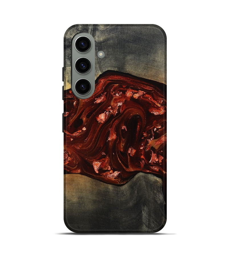 Galaxy S24 Wood Live Edge Phone Case - Lucien (Red, 812960)