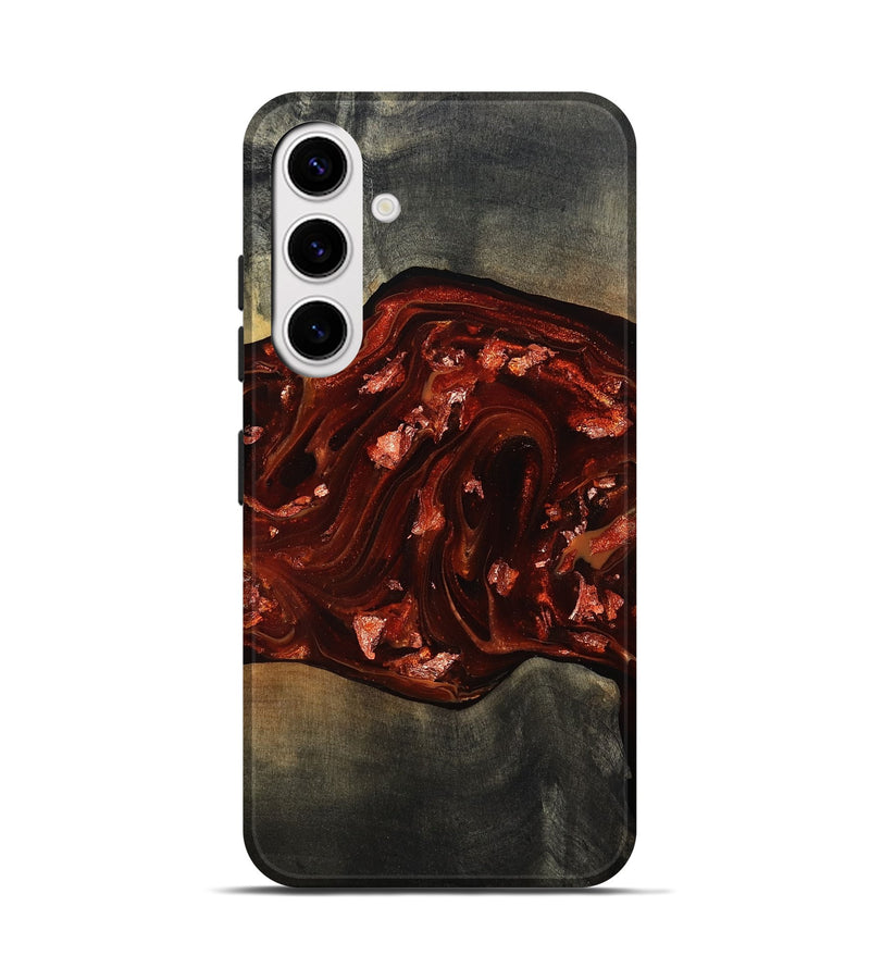 Galaxy S25 Wood Live Edge Phone Case - Lucien (Red, 812960)