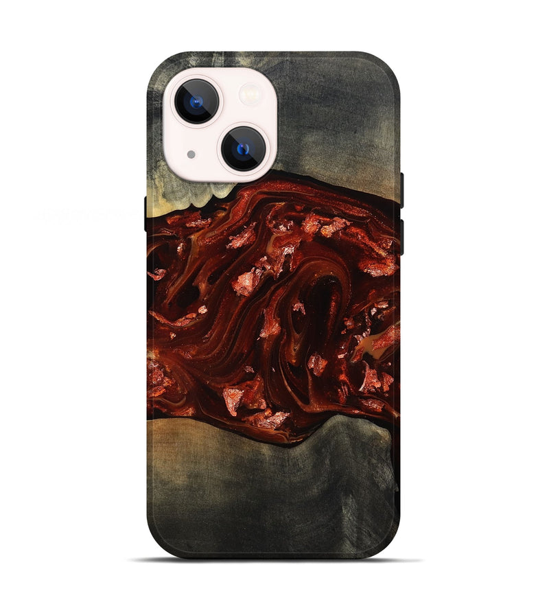 iPhone 13 Wood Live Edge Phone Case - Lucien (Red, 812960)