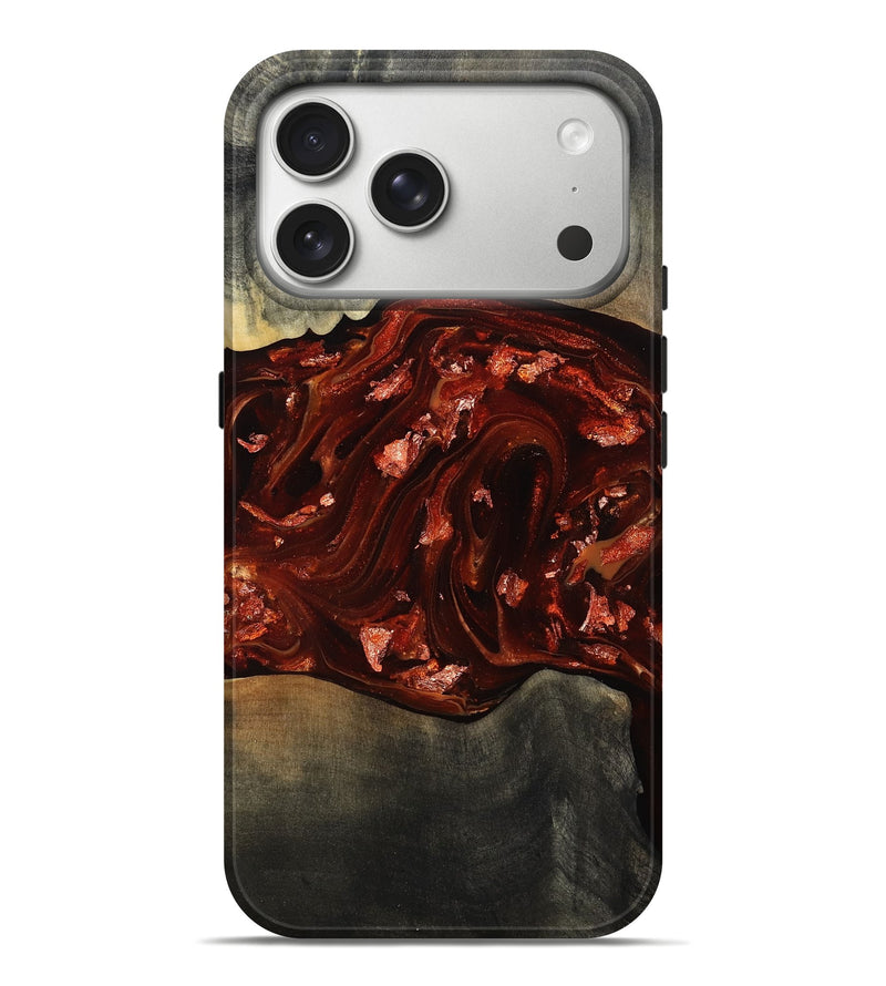iPhone 17 Pro Max Wood Live Edge Phone Case - Lucien (Red, 812960)