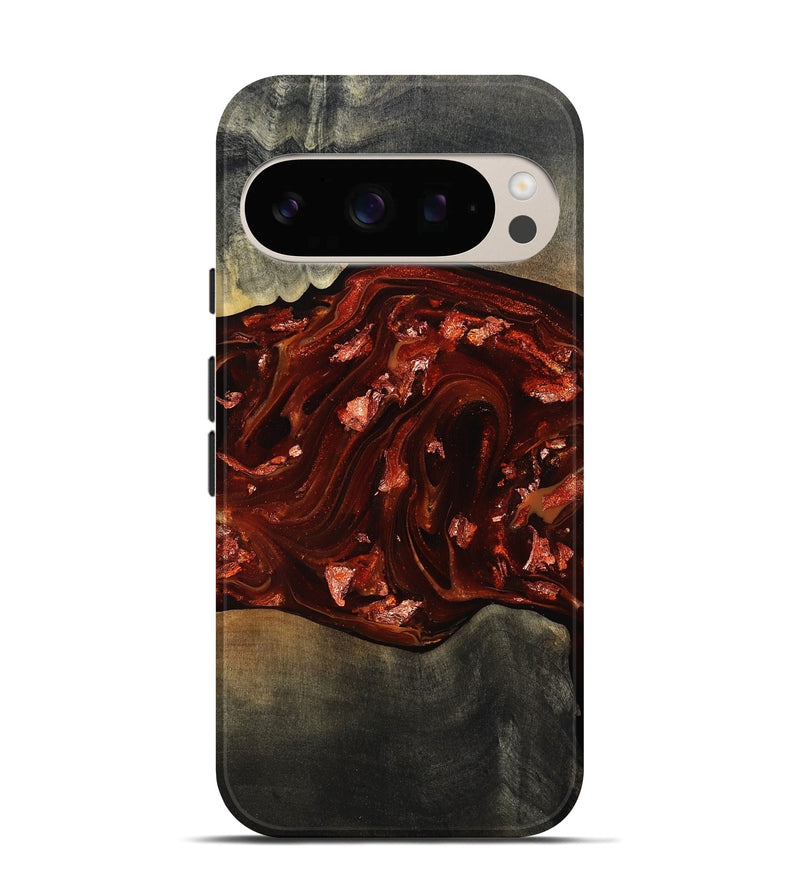 Pixel 10 Pro Wood Live Edge Phone Case - Lucien (Red, 812960)