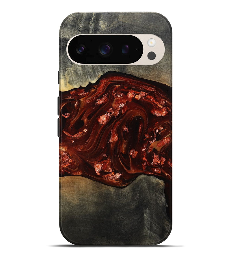 Pixel 10 Pro XL Wood Live Edge Phone Case - Lucien (Red, 812960)