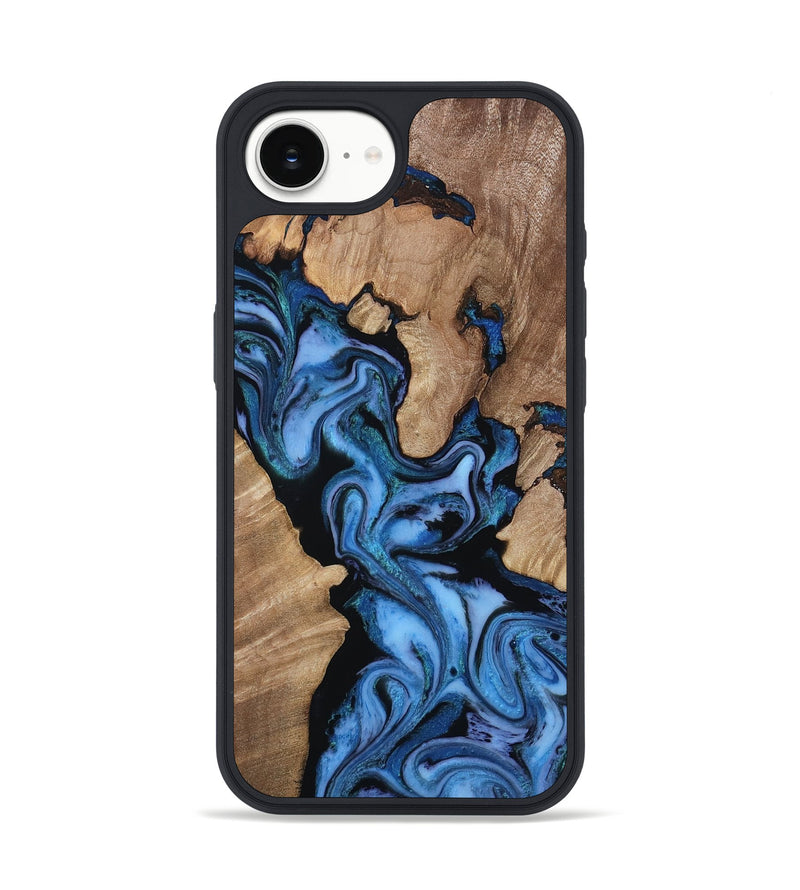 iPhone 17e Wood Phone Case - Ayla (Blue, 812971)