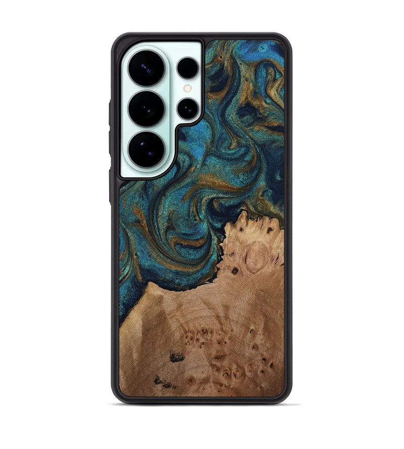 Galaxy S26 Ultra Wood Phone Case - Lavar (Teal & Gold, 812980)