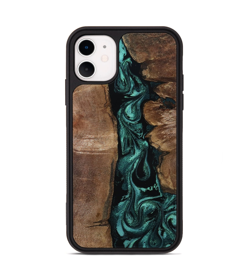 iPhone 11 Wood Phone Case - Clark (Green, 813052)