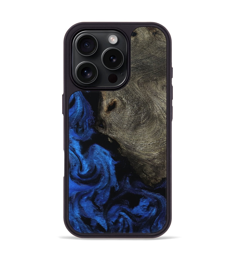 iPhone 16 Pro Wood Phone Case - Lorelai (Blue, 813085)