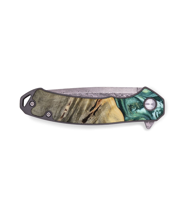 EDC Wood Pocket Knife - Wheeler (Green, 813088)