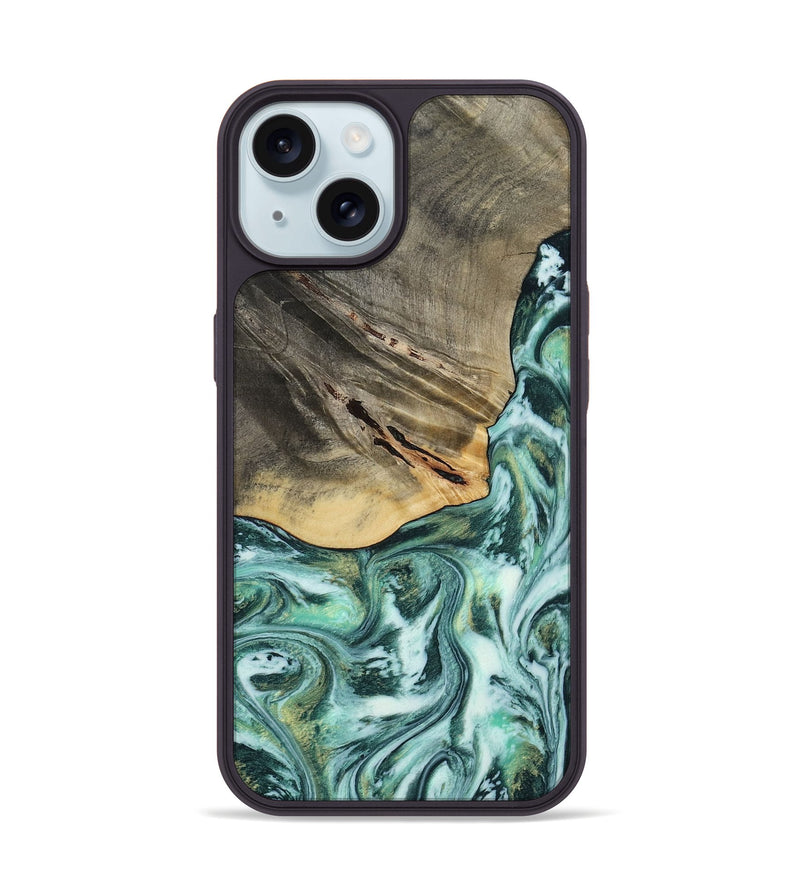 iPhone 15 Wood Phone Case - Wheeler (Green, 813088)