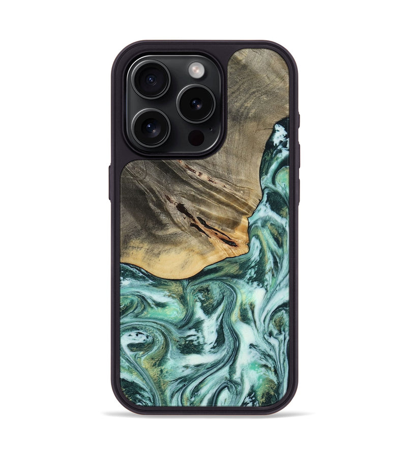 iPhone 15 Pro Wood Phone Case - Wheeler (Green, 813088)