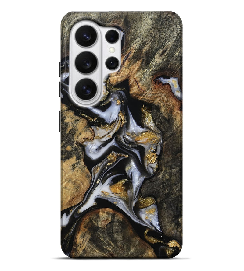 Galaxy S26 Ultra Wood Live Edge Phone Case - Roxanna (Black & White, 813115)