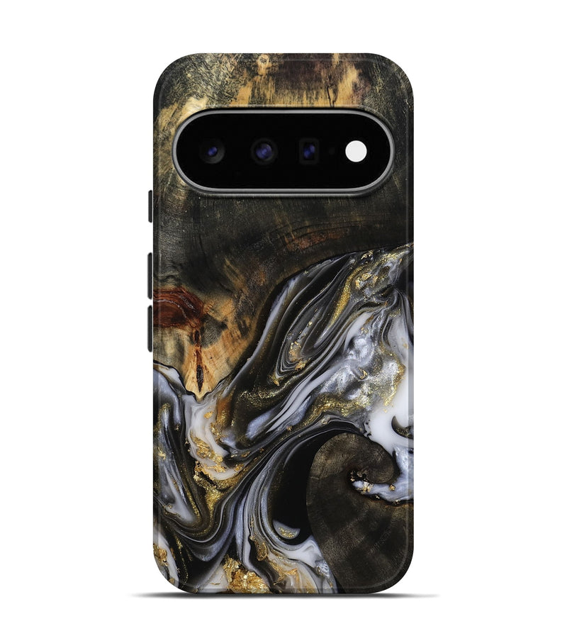 Pixel 11 Pro Wood Live Edge Phone Case - Natalya (Black & White, 813127)