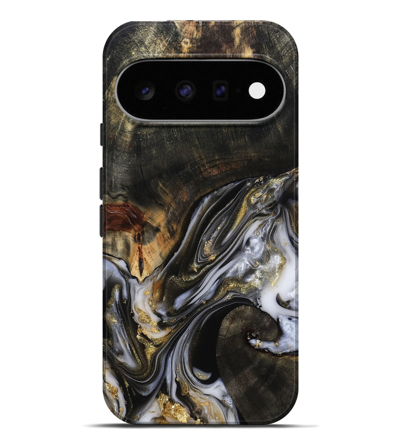 Pixel 11 Pro XL Wood Live Edge Phone Case - Natalya (Black & White, 813127)