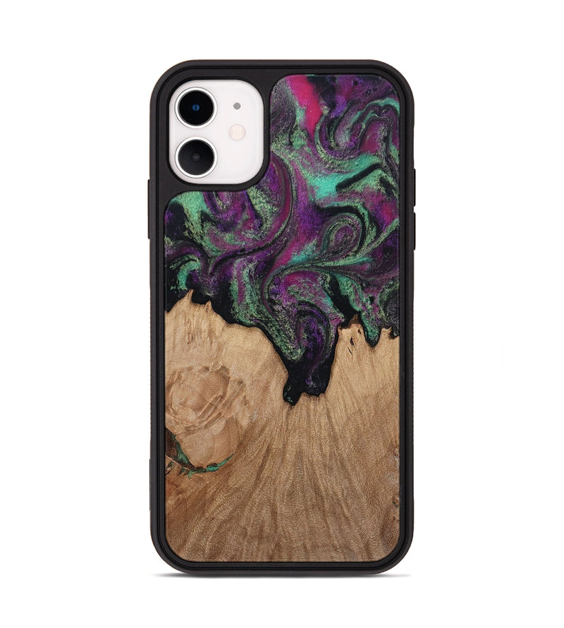 iPhone 11 Wood Phone Case - Kiley (Green, 813221)