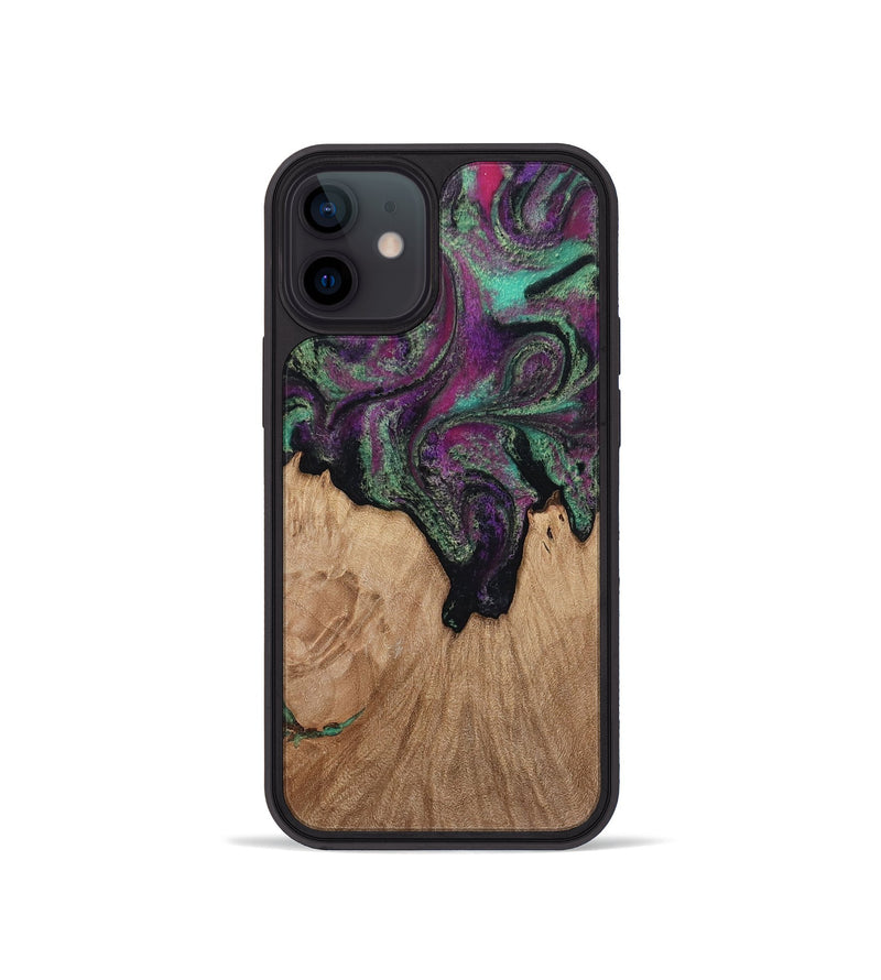 iPhone 12 mini Wood Phone Case - Kiley (Green, 813221)
