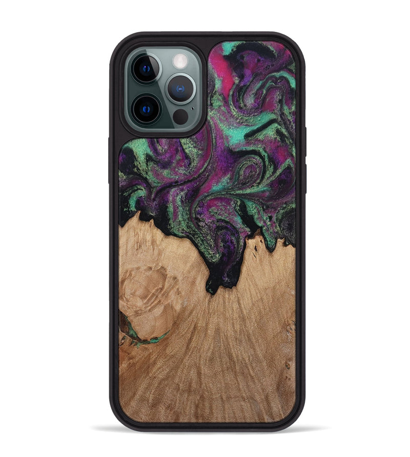 iPhone 12 Pro Max Wood Phone Case - Kiley (Green, 813221)