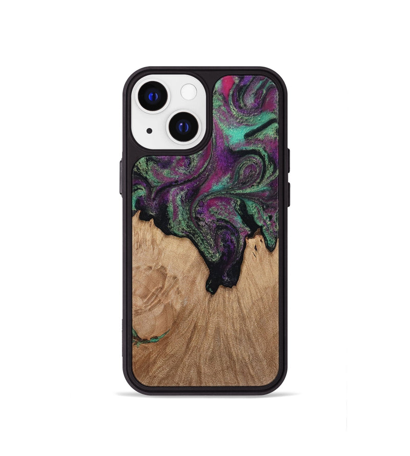 iPhone 13 mini Wood Phone Case - Kiley (Green, 813221)