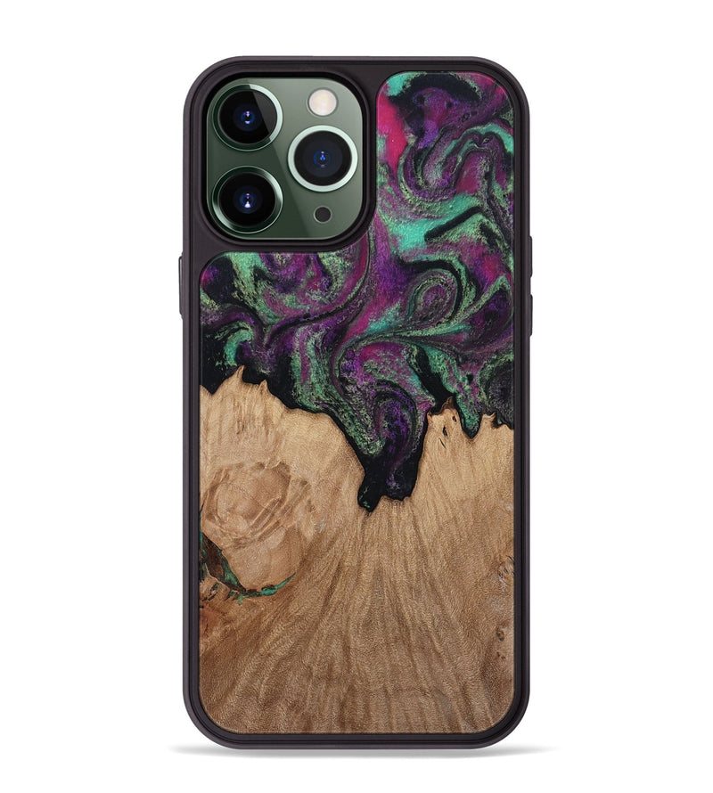 iPhone 13 Pro Max Wood Phone Case - Kiley (Green, 813221)