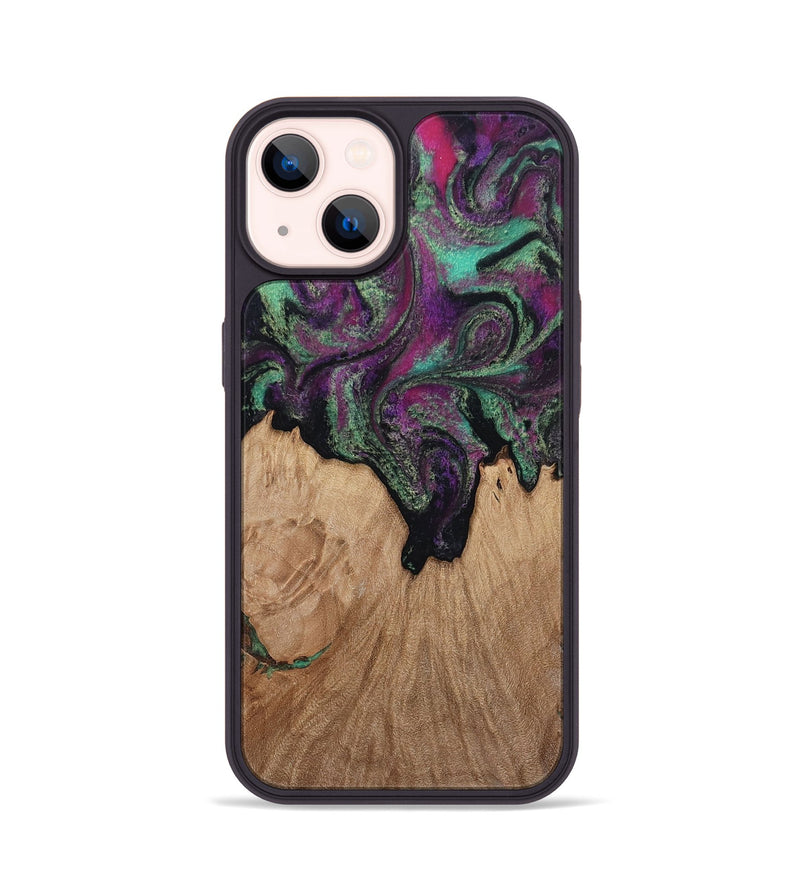 iPhone 14 Wood Phone Case - Kiley (Green, 813221)