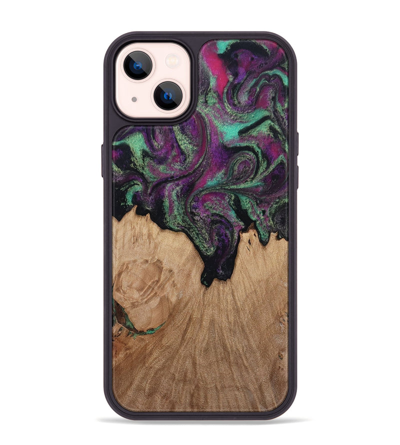 iPhone 14 Plus Wood Phone Case - Kiley (Green, 813221)