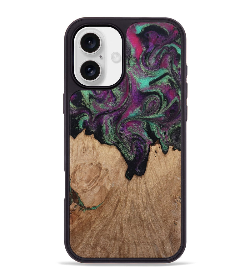 iPhone 16 Plus Wood Phone Case - Kiley (Green, 813221)