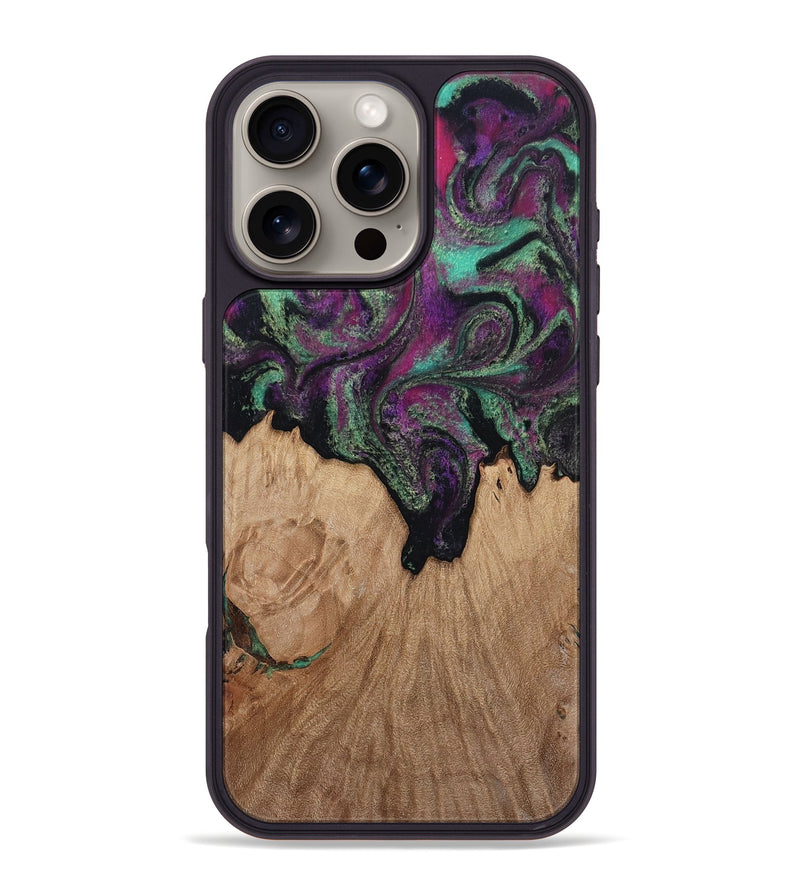 iPhone 16 Pro Max Wood Phone Case - Kiley (Green, 813221)