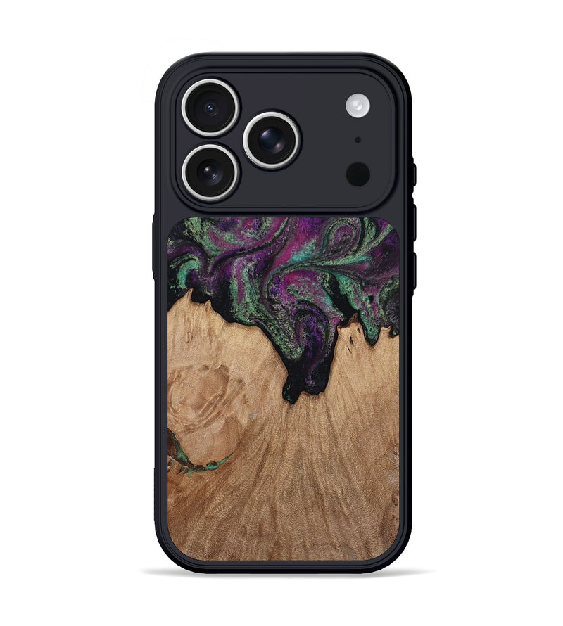 iPhone 17 Pro Wood Phone Case - Kiley (Green, 813221)