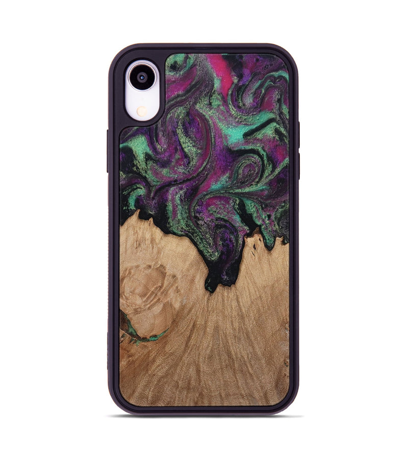 iPhone Xr Wood Phone Case - Kiley (Green, 813221)