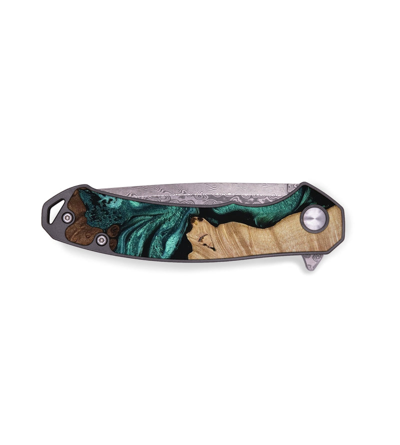 EDC Wood Pocket Knife - Oma (Green, 813223)