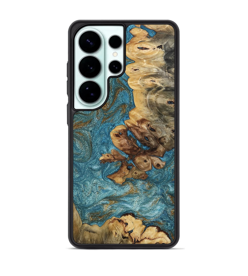 Galaxy S26 Ultra Wood Phone Case - Luka (Teal & Gold, 813232)