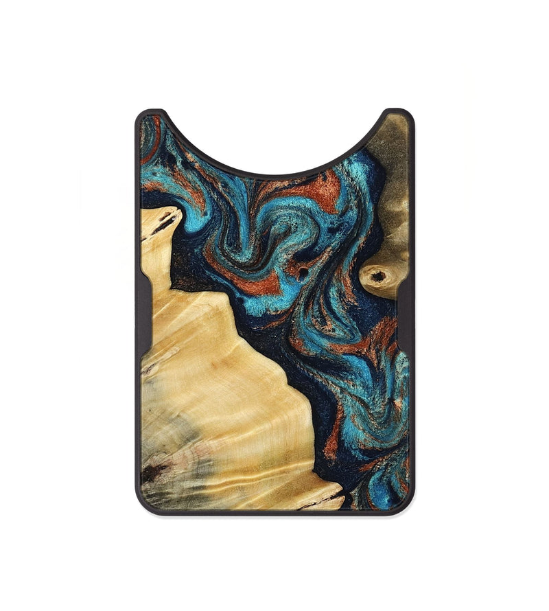 Alloy Wood Wallet - Marjory (Teal & Gold, 813236)