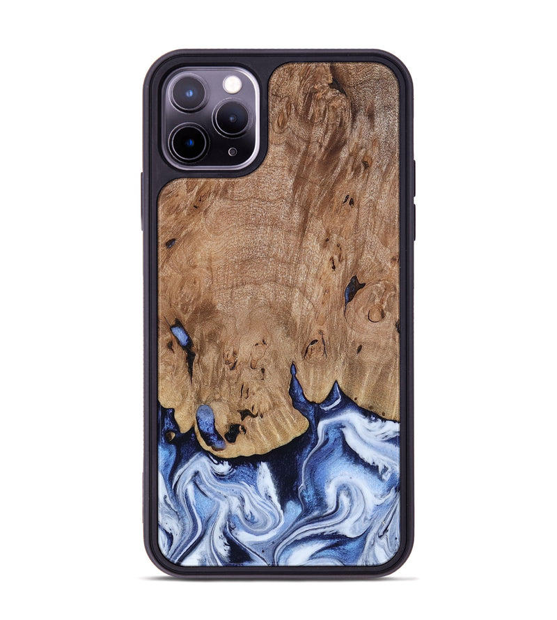 iPhone 11 Pro Max Wood Phone Case - Price (Blue, 813242)