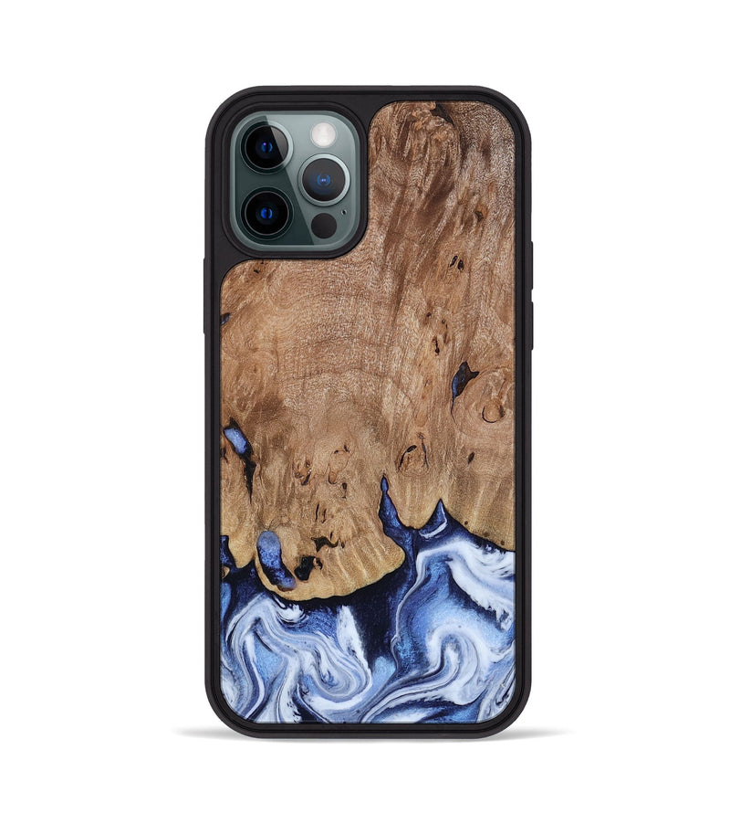 iPhone 12 Pro Wood Phone Case - Price (Blue, 813242)