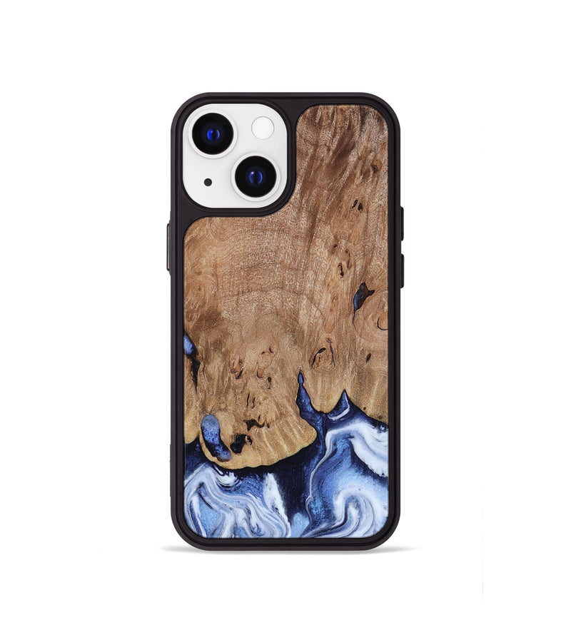 iPhone 13 mini Wood Phone Case - Price (Blue, 813242)