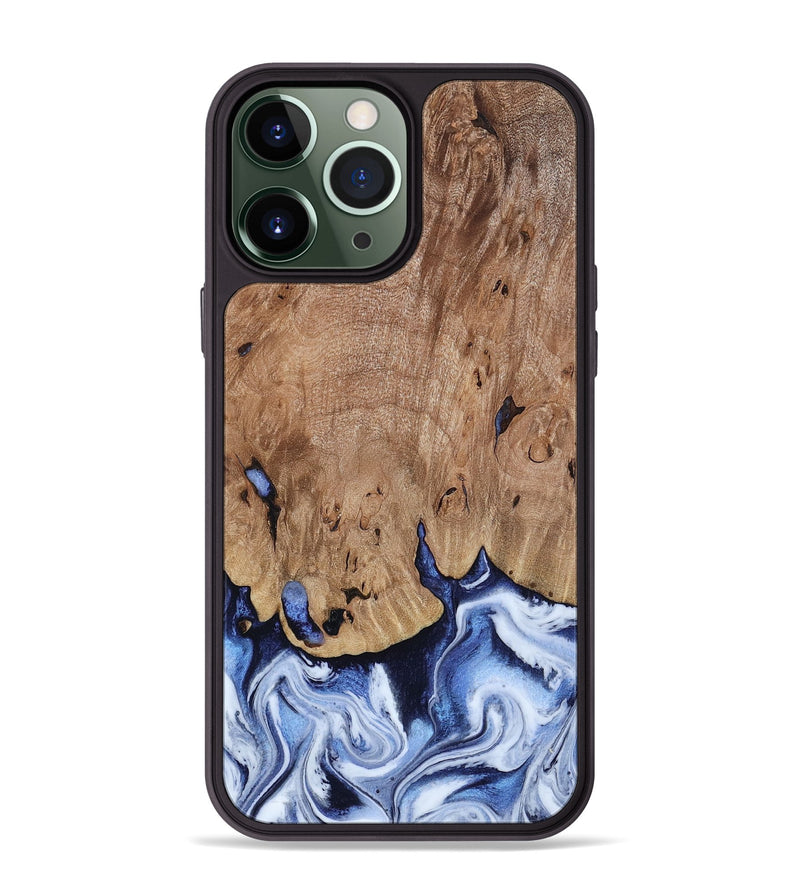iPhone 13 Pro Max Wood Phone Case - Price (Blue, 813242)