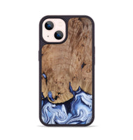 iPhone 14 Wood Phone Case - Price (Blue, 813242)