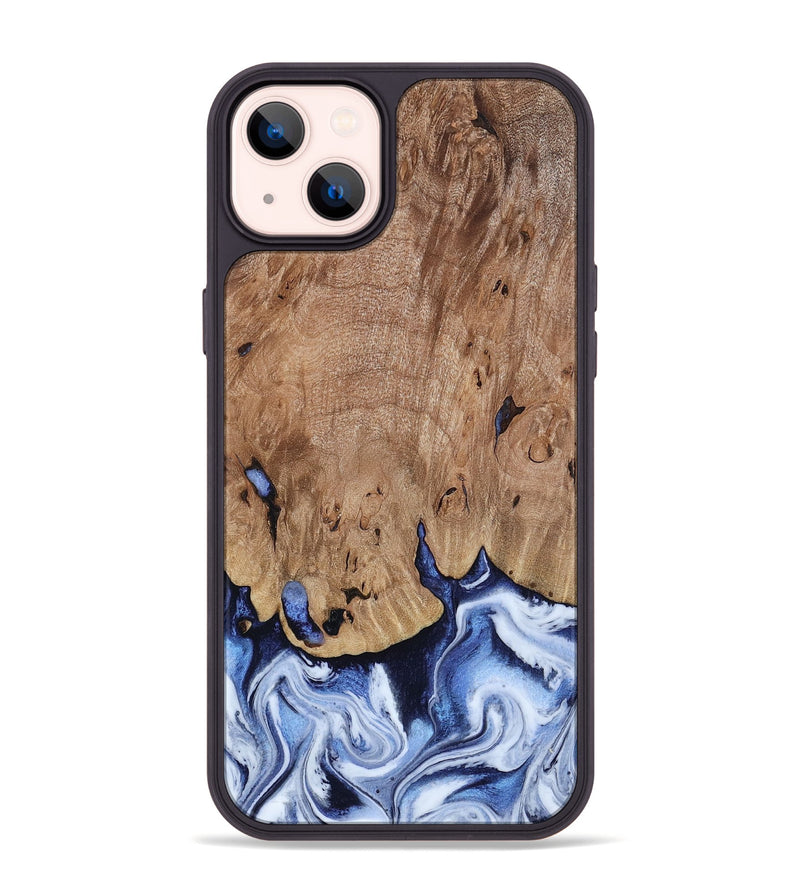 iPhone 14 Plus Wood Phone Case - Price (Blue, 813242)