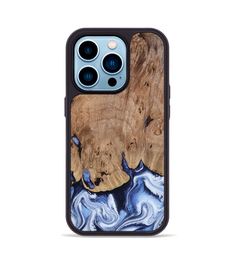 iPhone 14 Pro Wood Phone Case - Price (Blue, 813242)
