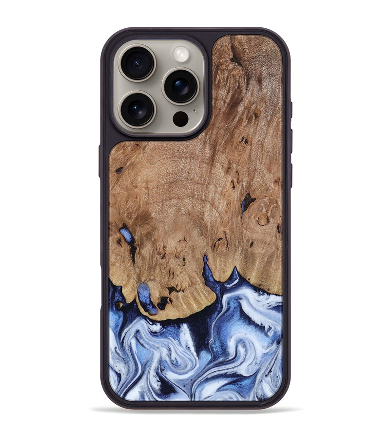 iPhone 16 Pro Max Wood Phone Case - Price (Blue, 813242)