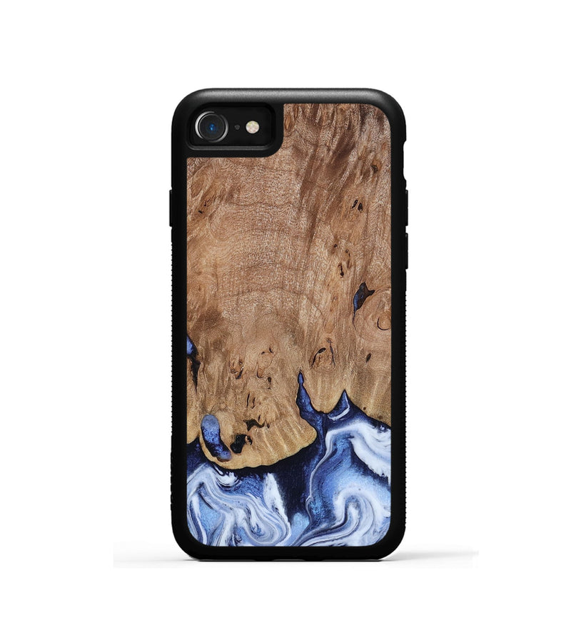 iPhone SE Wood Phone Case - Price (Blue, 813242)