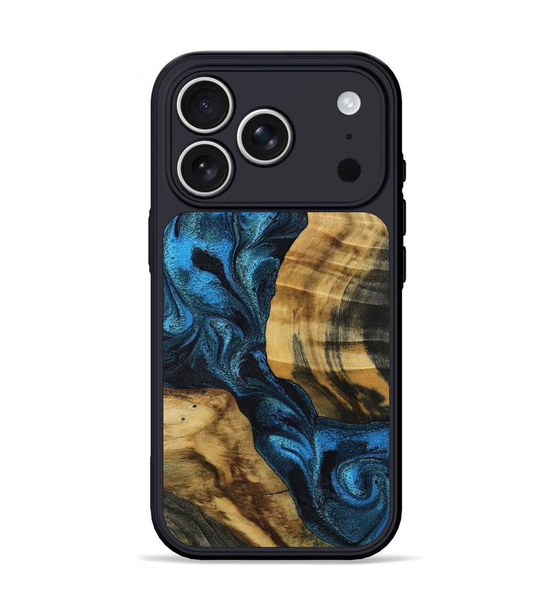 iPhone 17 Pro Wood Phone Case - Ignacio (Blue, 813245)