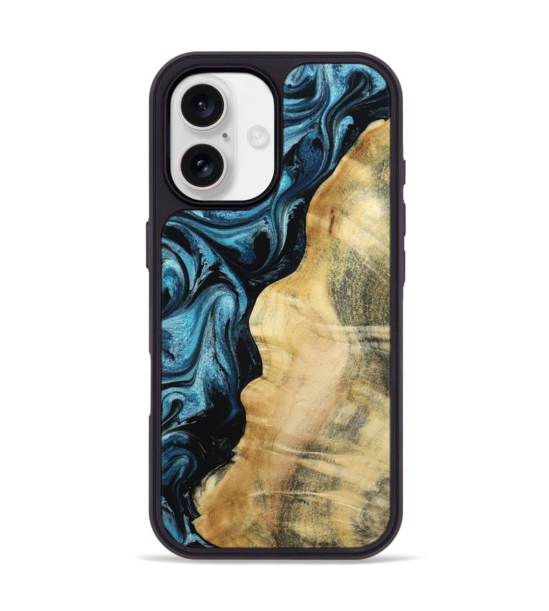 iPhone 17 Wood Phone Case - Bishop (Blue, 813246)