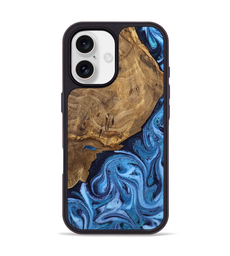 iPhone 17 Wood Phone Case - Carlo (Blue, 813249)