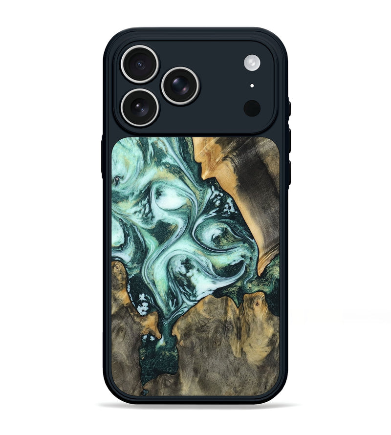 iPhone 17 Pro Max Wood Phone Case - Shanon (Green, 813257)