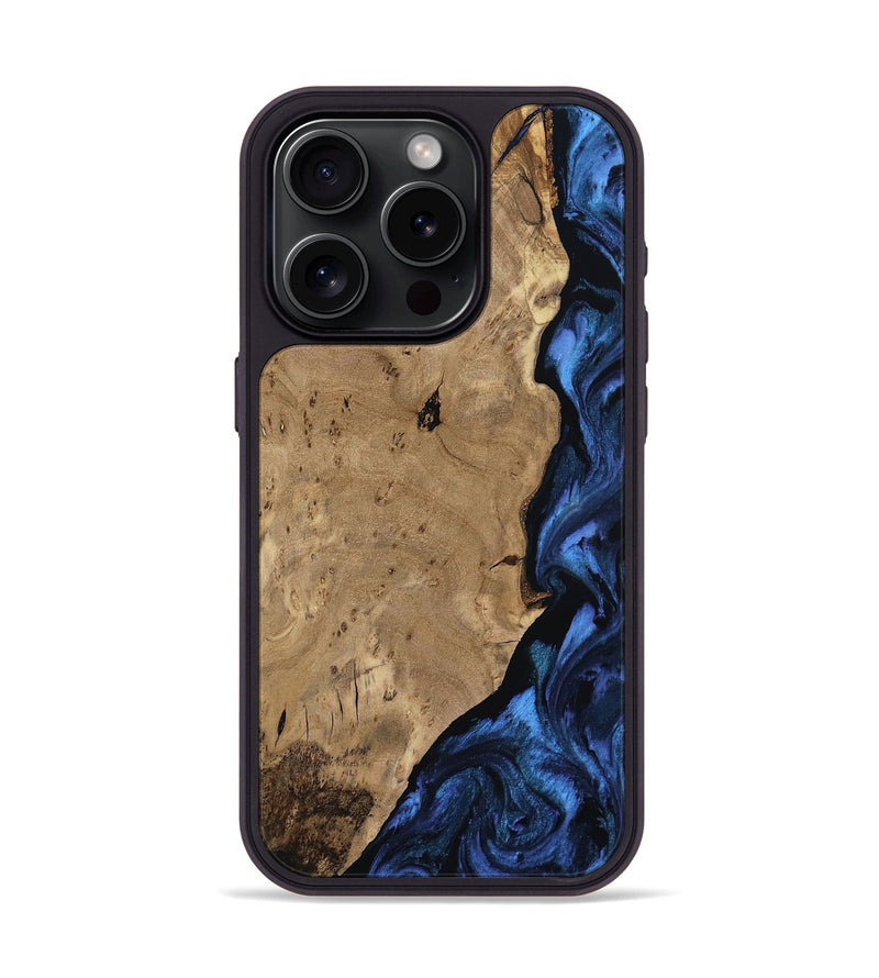 iPhone 15 Pro Wood Phone Case - Camille (Blue, 813271)