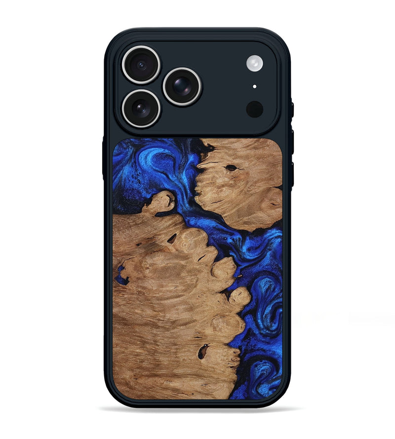 iPhone 17 Pro Max Wood Phone Case - Roswell (Blue, 813274)