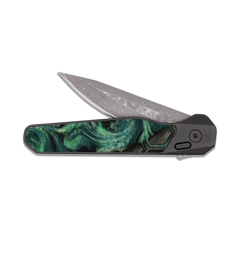 EDC Dark Damascus Wood Pocket Knife - Bobby (Pattern, 813288)